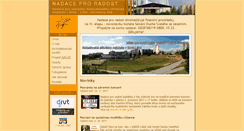 Desktop Screenshot of nadaceproradost.org